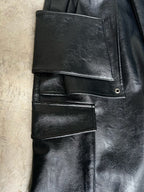 Structured Multi-Pocket Leather Cargos