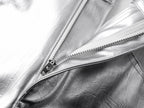 "ф" Silver Liquid Leather Pants