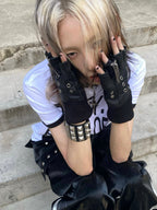 25SS“WOR”DOUBLE ZIP STRUCTURE LAYERED GLOVES