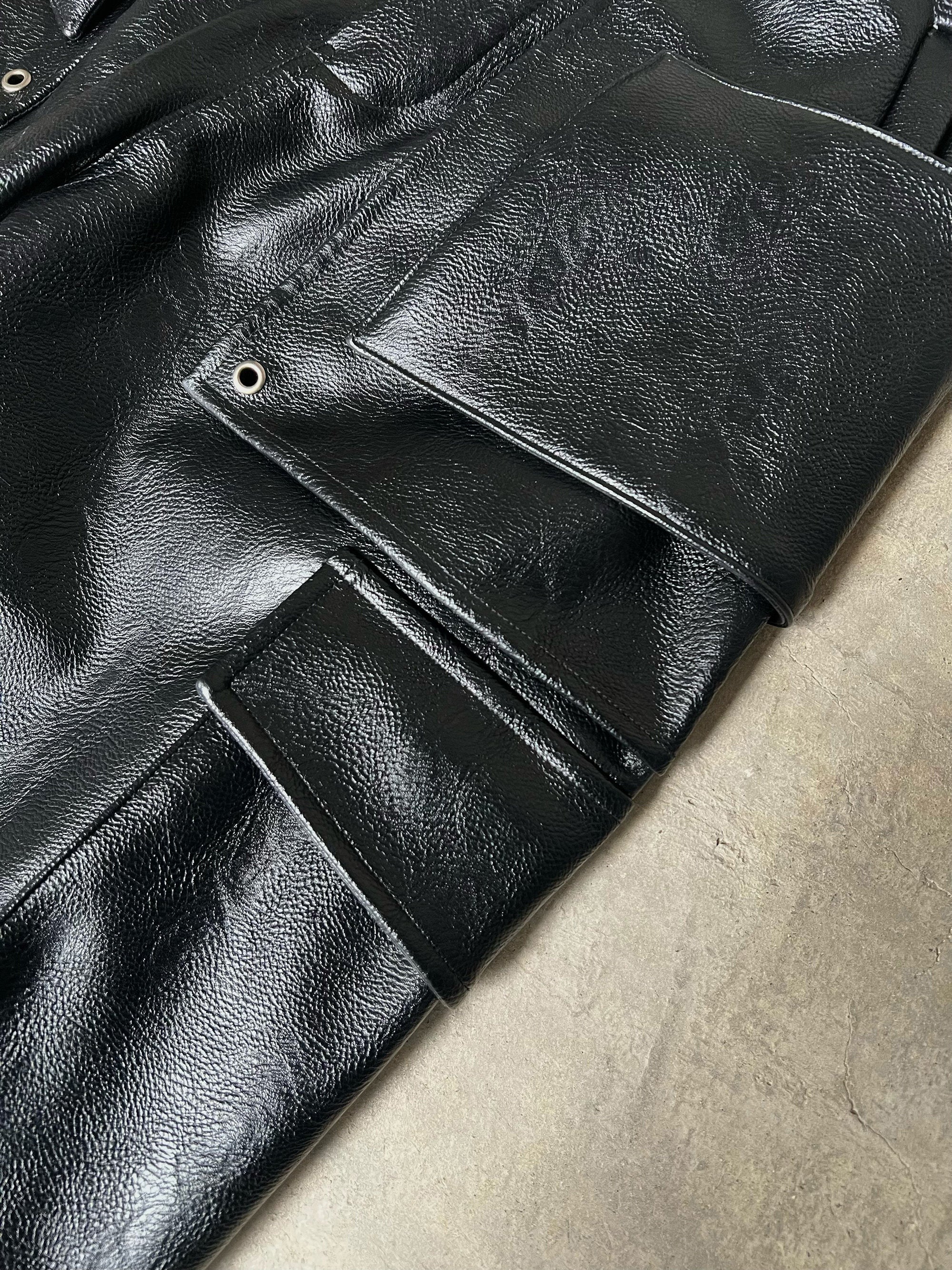 Structured Multi-Pocket Leather Cargos