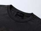 Leopard Print Washed Fake Two-Piece Long Sleeve Tee