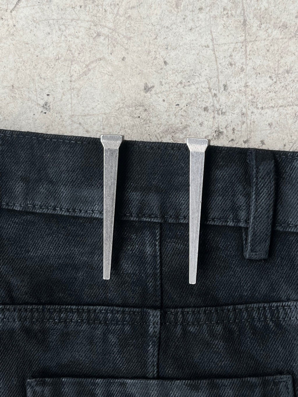 Hand-Painted Waxed Flare Pants