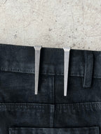Hand-Painted Waxed Flare Pants