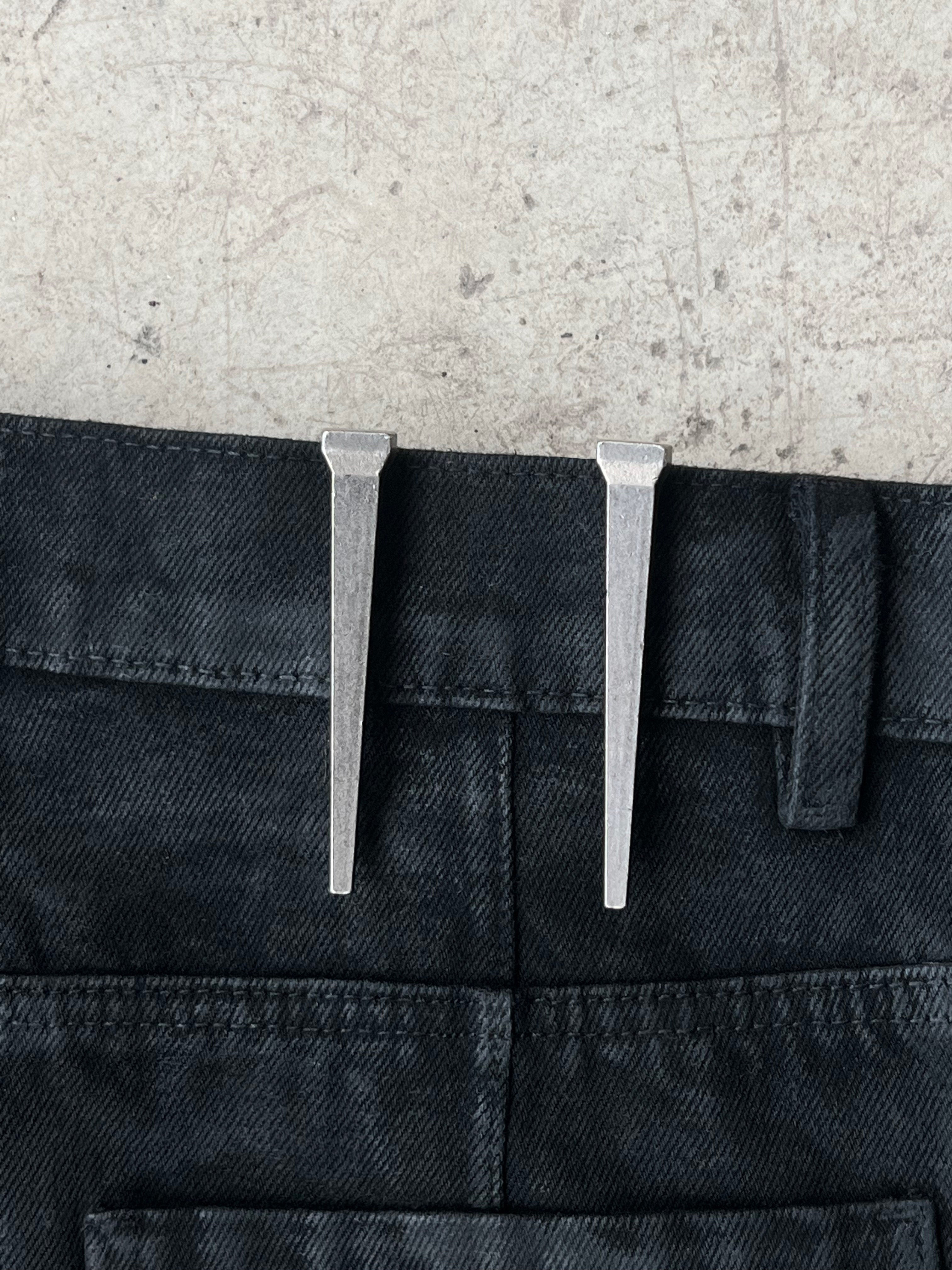Hand-Painted Waxed Flare Pants