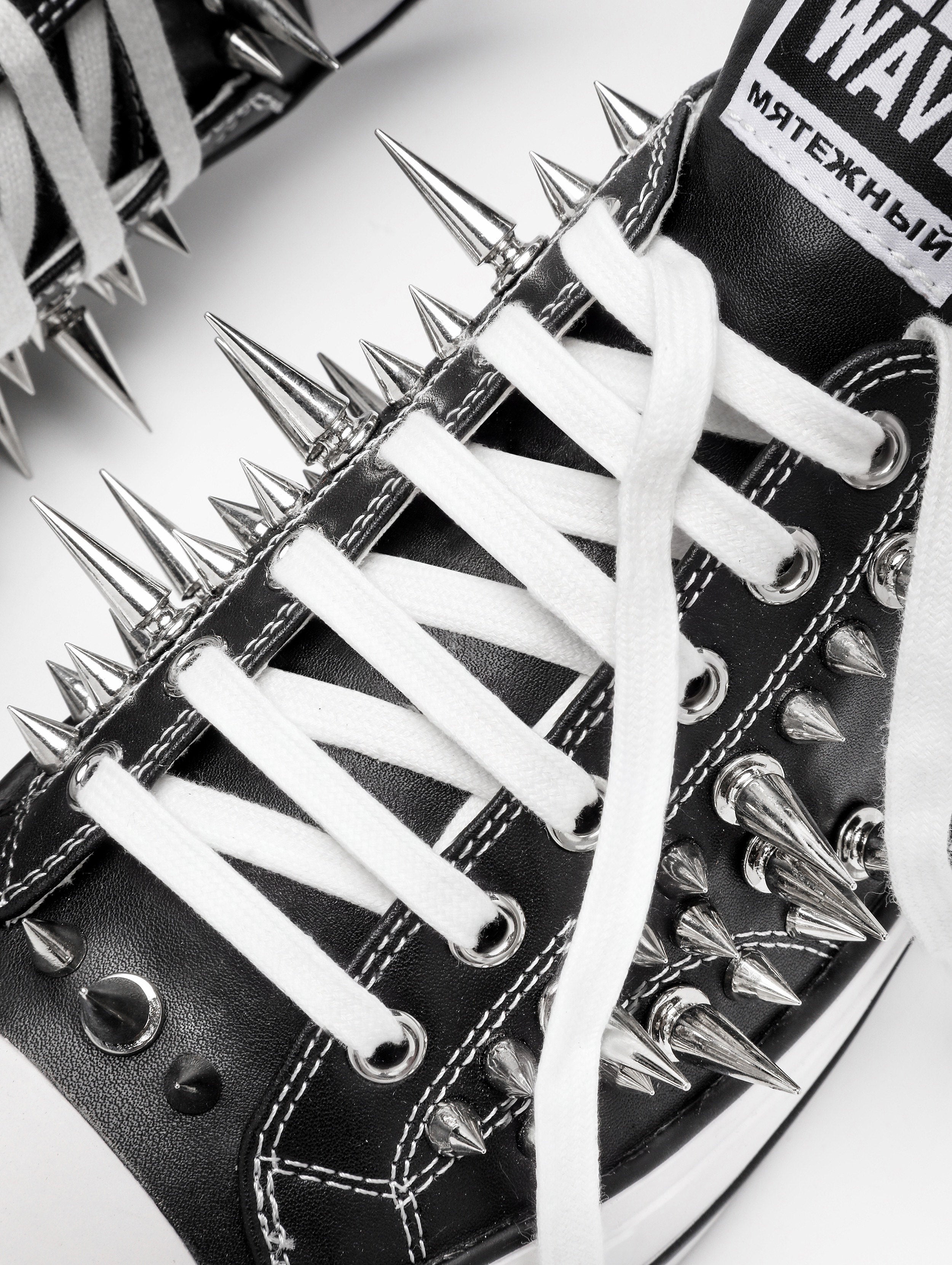 Studded Canvas Skate Shoes