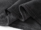 Napoleon Court Standing Collar Double-Breasted Terry Cloth Long Sleeve Jacket