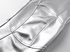 "ф" Silver Liquid Leather Pants