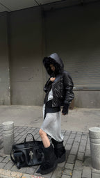 Detachable Fur Hooded Zip Jacket
