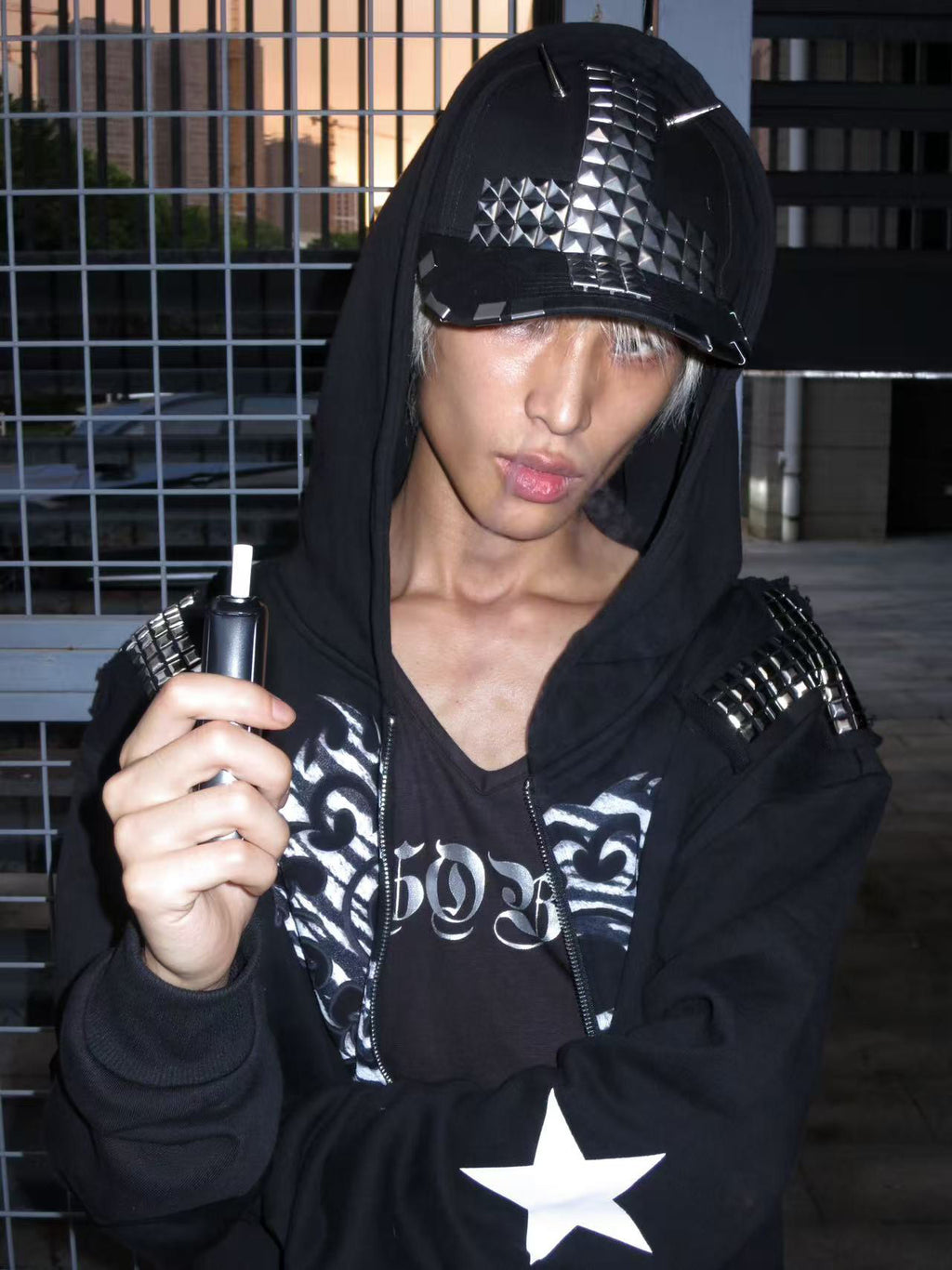 "RЖЯ" Rivet Curve Brim Cap