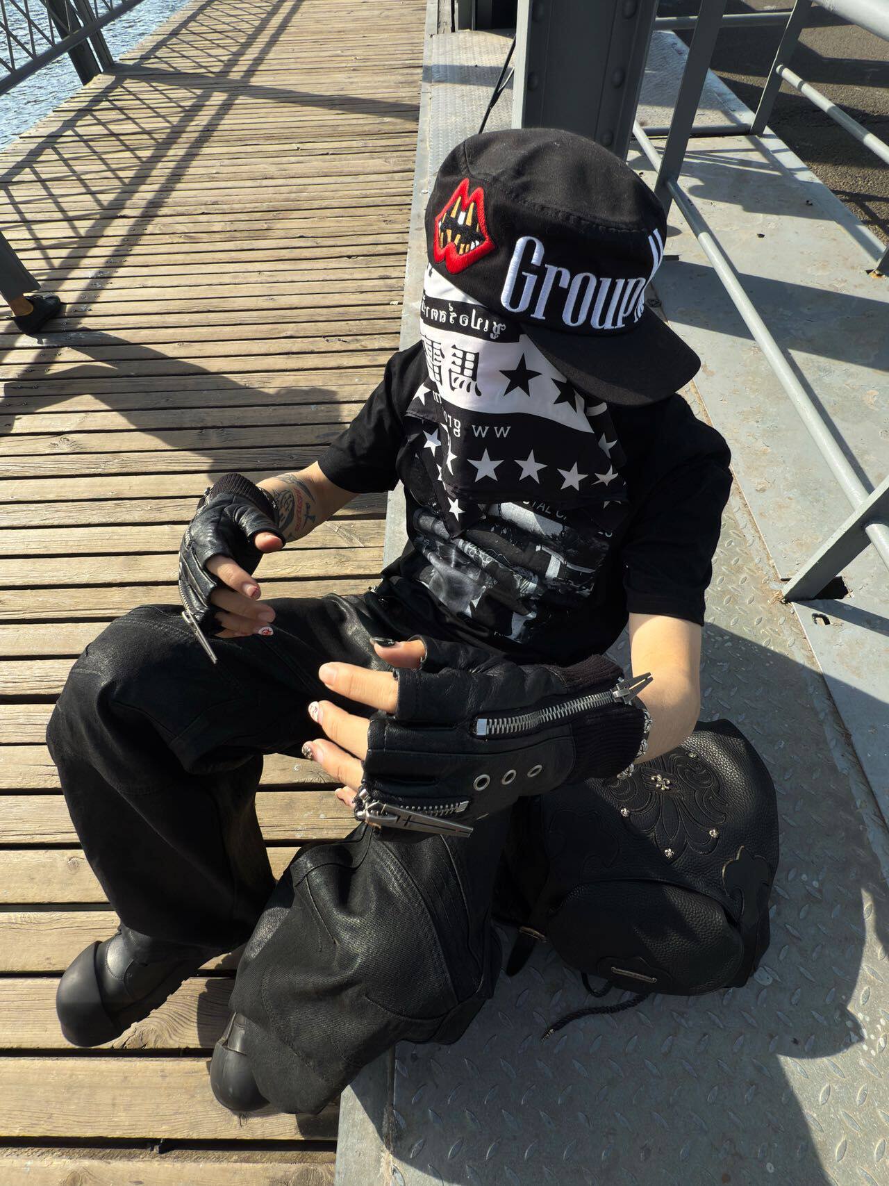25SS“WOR”DOUBLE ZIP STRUCTURE LAYERED GLOVES