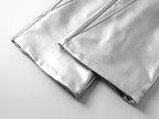 "ф" Silver Liquid Leather Pants