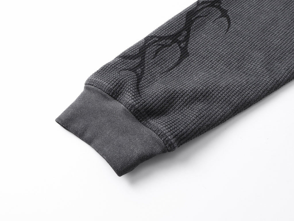 Digital Sanskrit Print Long Sleeve T-Shirt