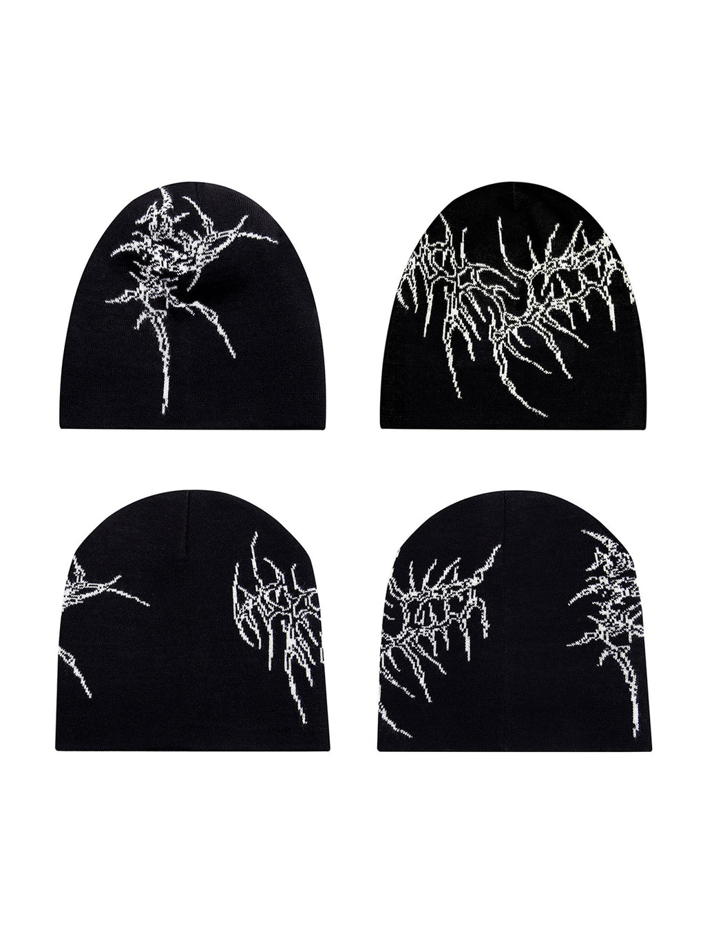 Bone Print Knit Beanie