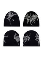 Bone Print Knit Beanie