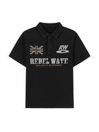 Leopard Flag Print Short Sleeve Polo Tee