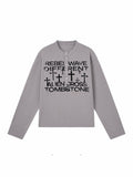 Printed Henley‑Collar Long‑Sleeve Long Polo Tee