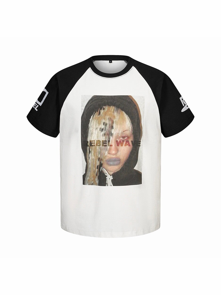 Figure Print Short Sleeve Tee | Niche Graphic T-shirt