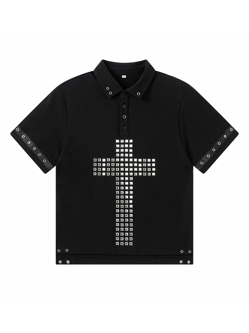 Cross Rivet Detail Polo Short Sleeve T-shirt