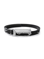 BΣLA Military Leather Belt - Steel Ring & Blade Buckle