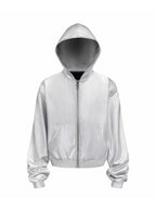 Silver Zip-Up Hoodie