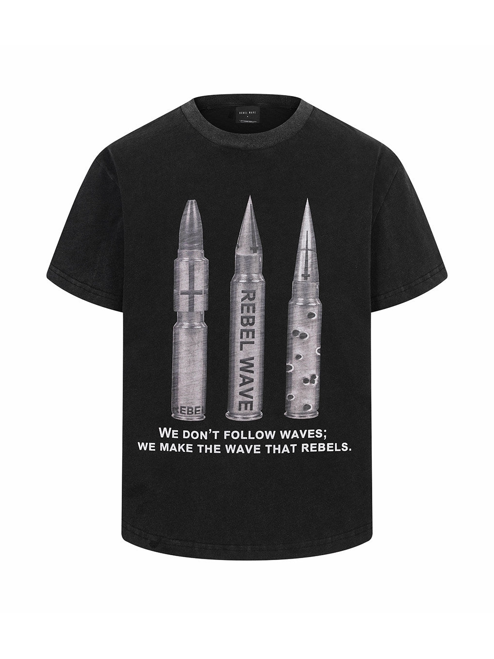 Bullet Print Washed Short Sleeve Tee