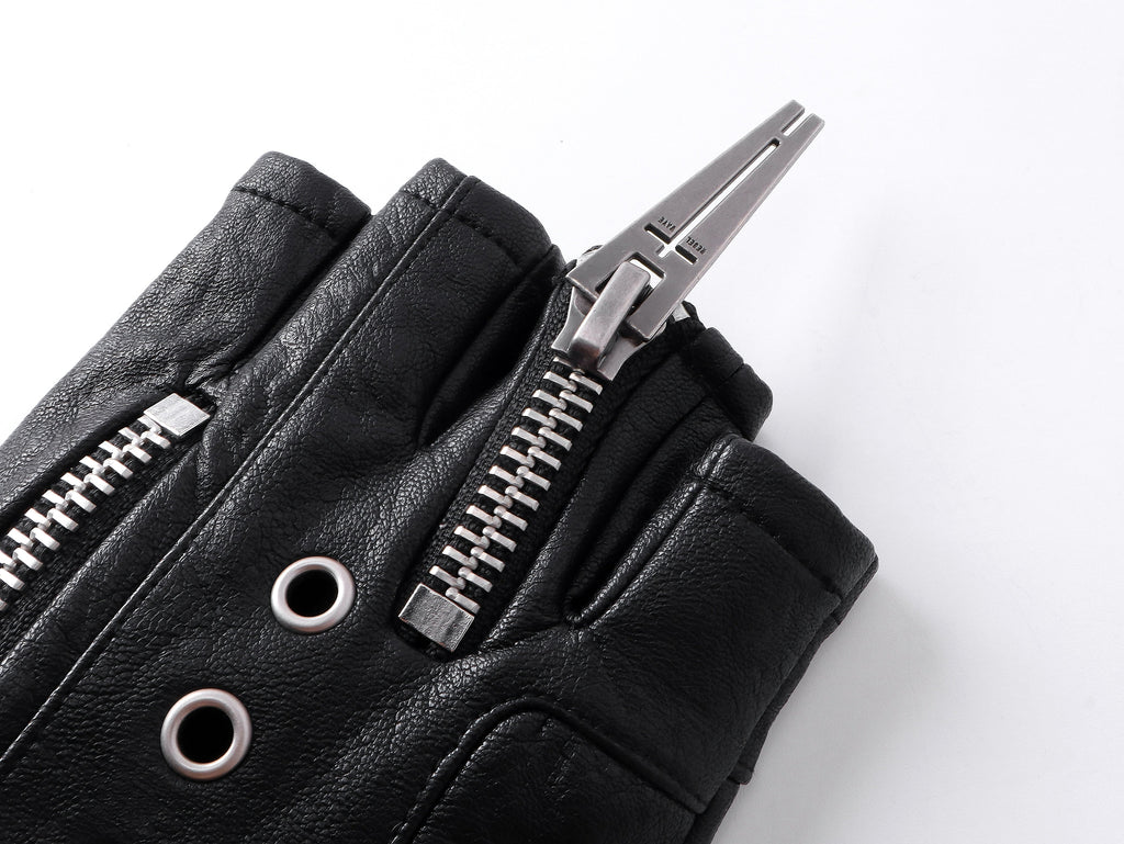 25SS“WOR”DOUBLE ZIP STRUCTURE LAYERED GLOVES