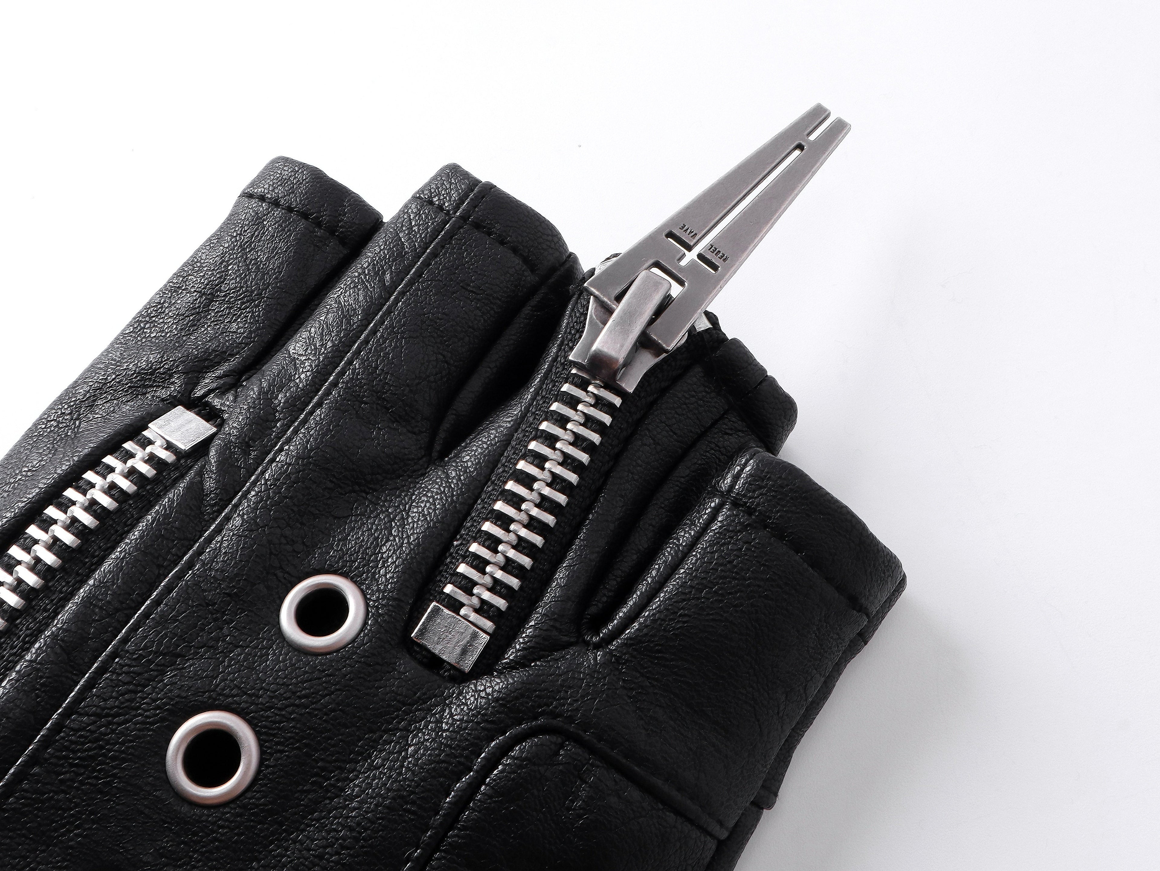 25SS“WOR”DOUBLE ZIP STRUCTURE LAYERED GLOVES