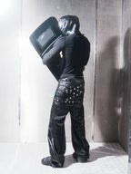 Multi-Waist Coated Biker Pants