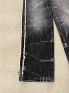 Lightning Washed Frayed Hem Jeans