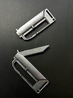 BΣLA Military Leather Belt - Steel Ring & Blade Buckle