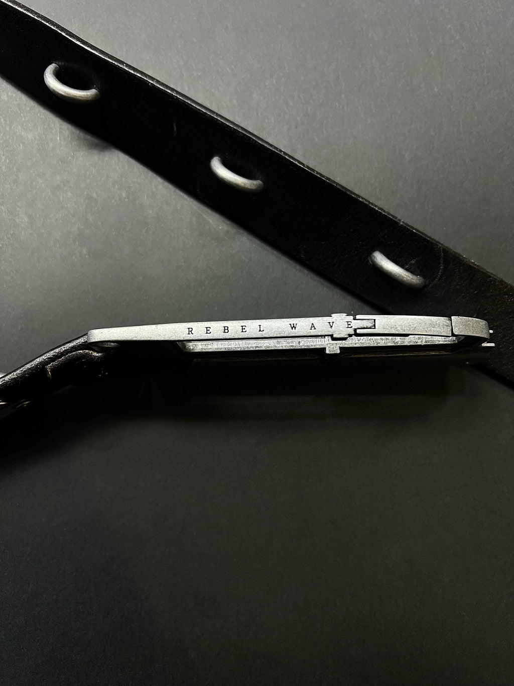 BΣLA Military Leather Belt - Steel Ring & Blade Buckle