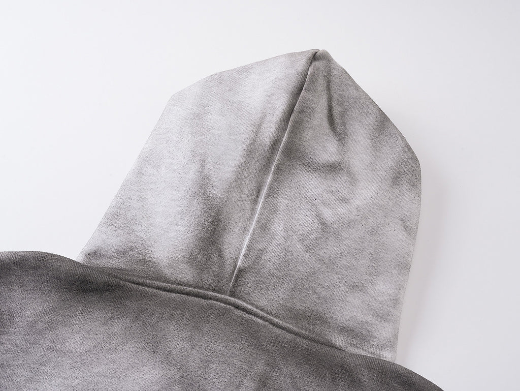Distressed Slogan Hoodie