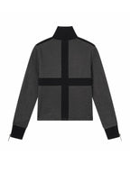 Napoleon Court Standing Collar Double-Breasted Terry Cloth Long Sleeve Jacket