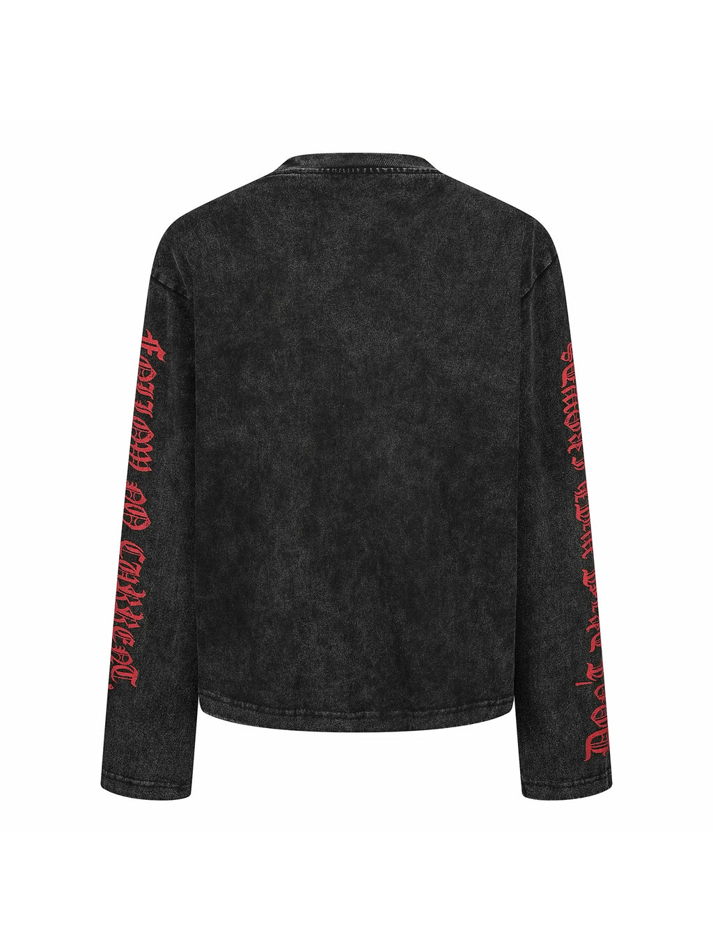 Washed Skull & Castle Print Long Sleeve