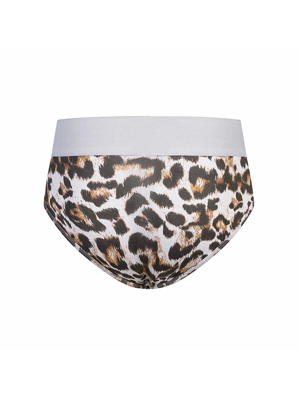 Women's Leopard Print Modal Ice Silk Briefs, Quick Dry Antibacterial Underwear