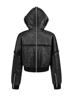 Multi-Zipper Fur Collar Fur Jacket