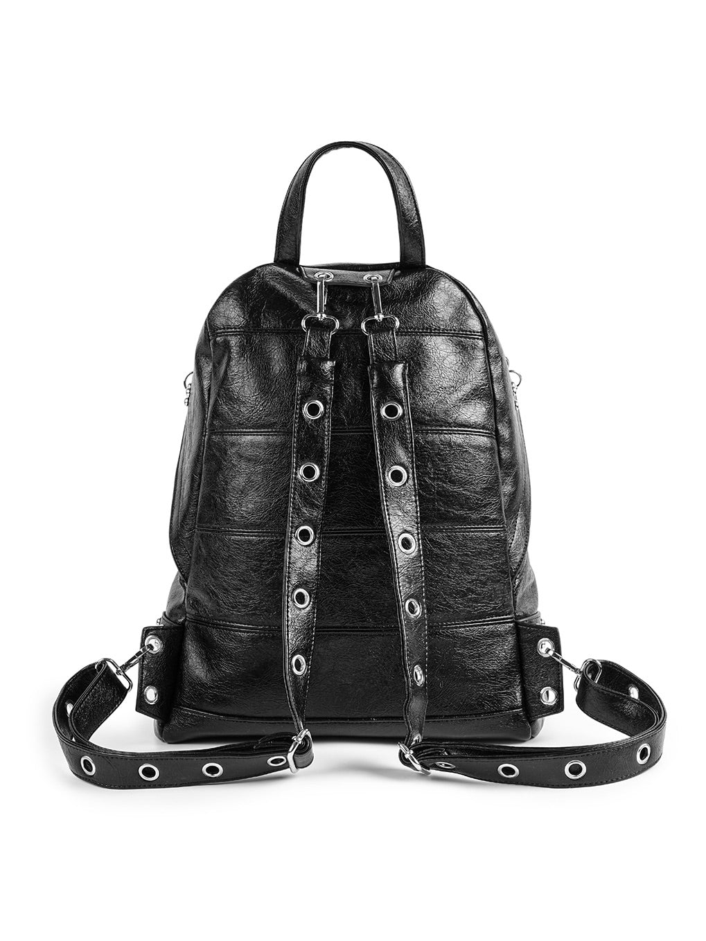 Cross-Shaped Cracked Leather Backpack – My Store