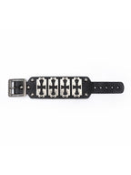 Genuine Leather Cross Blade Bracelet  Wristband 23cm