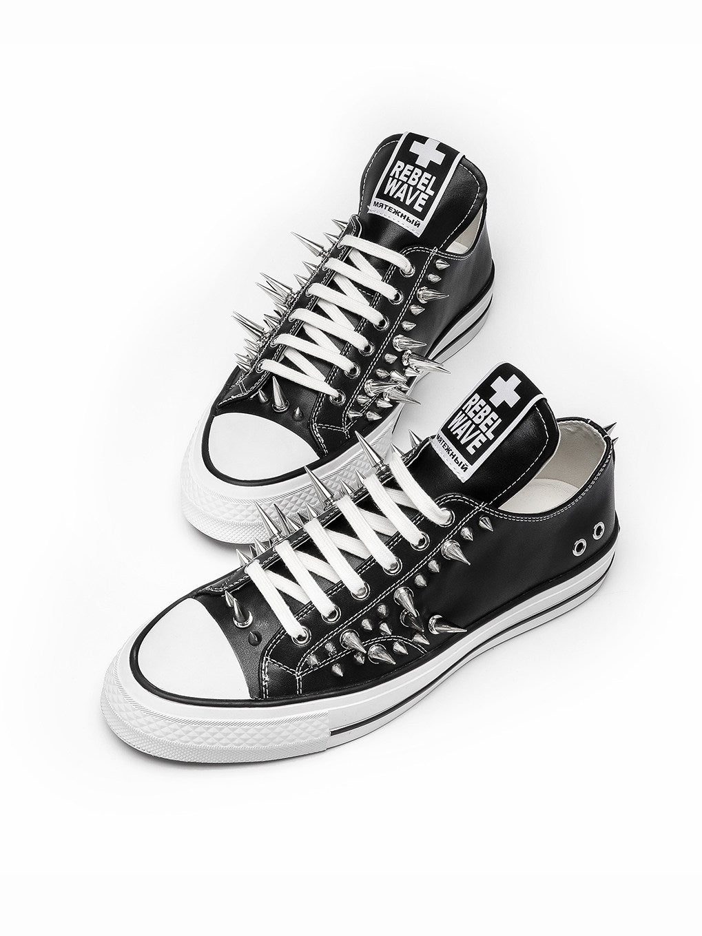 Studded Canvas Skate Shoes