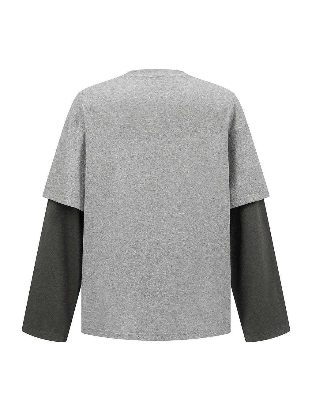 Fake Two-Tone Oversized Long Sleeve Tee