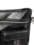 Cross Pattern Cracked PU Leather Tote Bag
