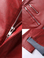 Liquid Metal Red Coated Waxed Flared Jeans