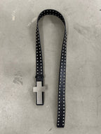 "╋" Cracked Leather Rivet Belt