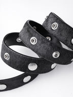 Black 'SØL' Snap Button Belt