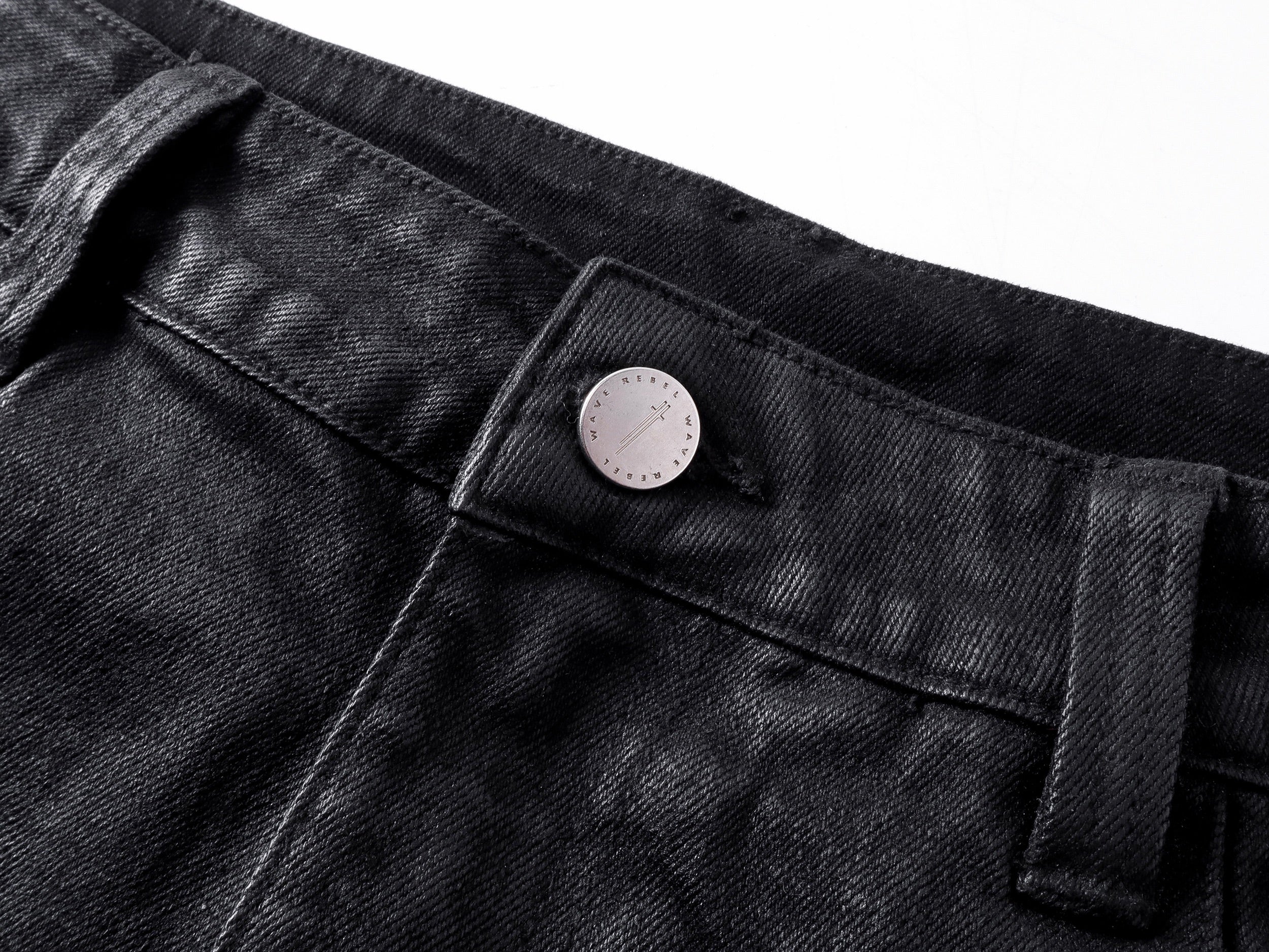"ZIP" Multi-zipper Wax Pants