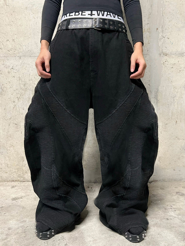 Alien bone wave jeans baggy pants