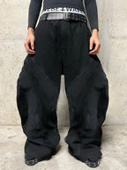 Alien bone wave jeans baggy pants