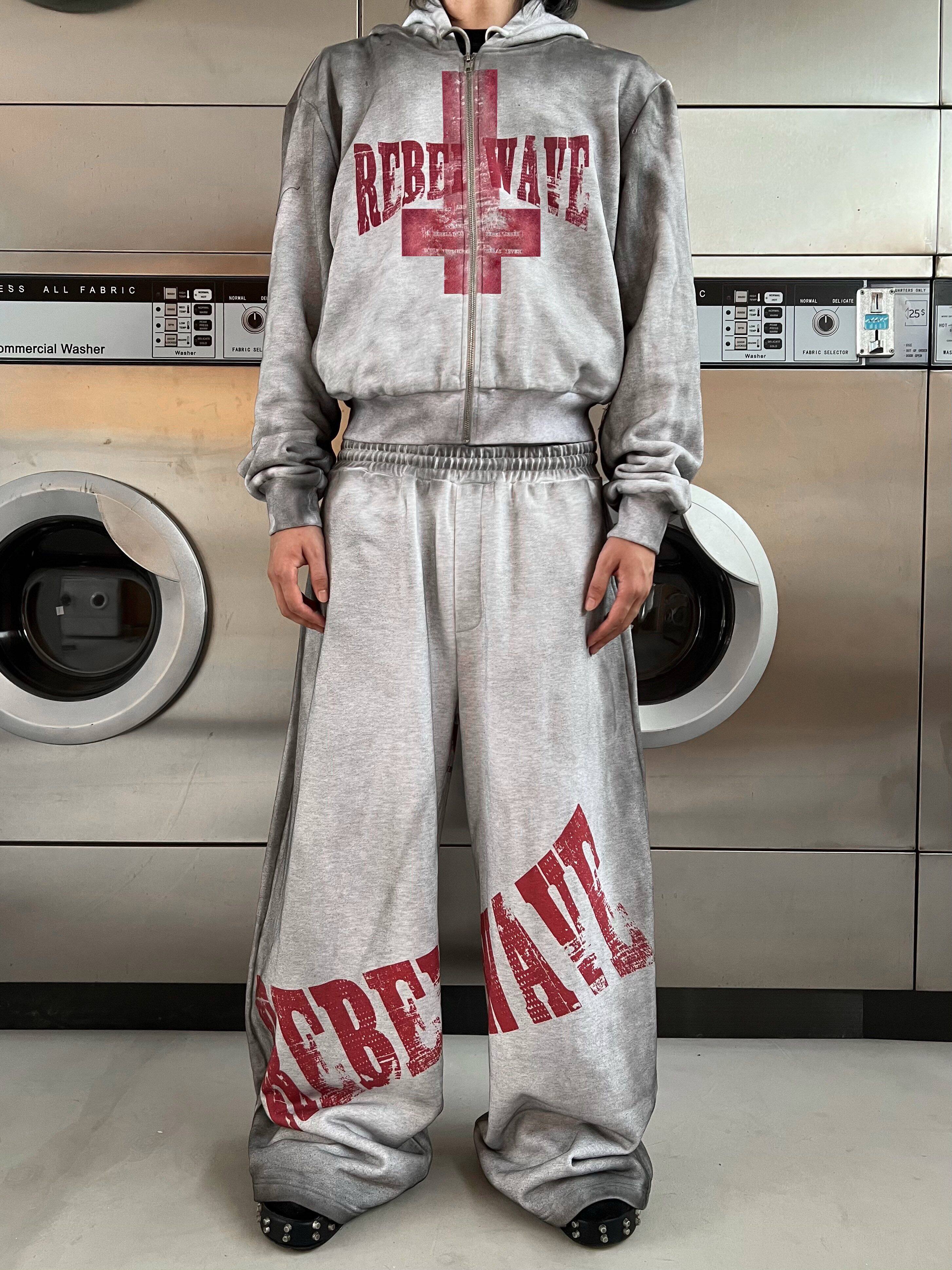 Distressed Slogan Hoodie