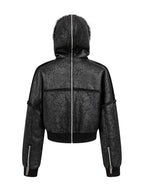 Multi-Zipper Fur Collar Fur Jacket