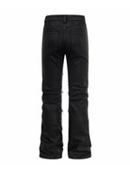 "ZIP" Multi-zipper Wax Pants
